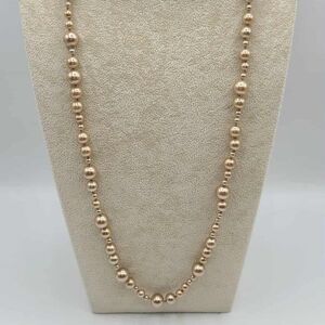 J Crew Long Faux Multi size Champaign Pearl Necklace